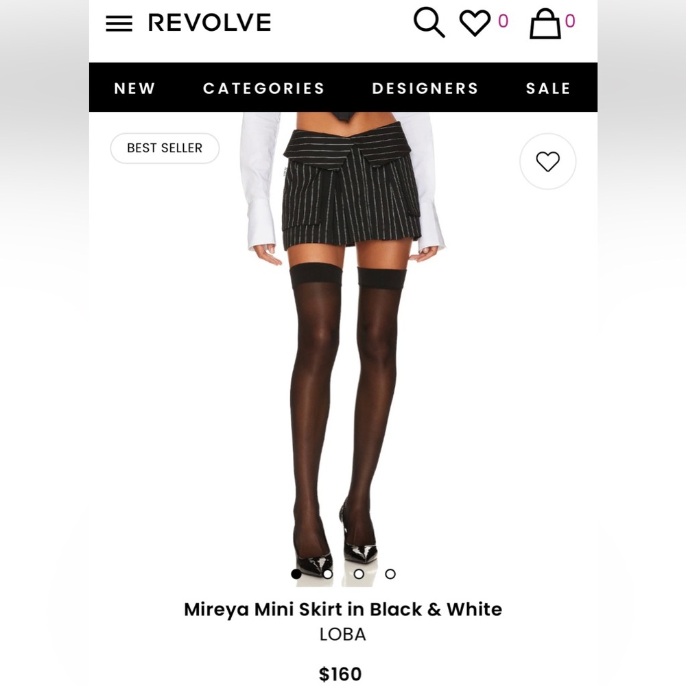 Pinstripe skirt from Revolve / Loba